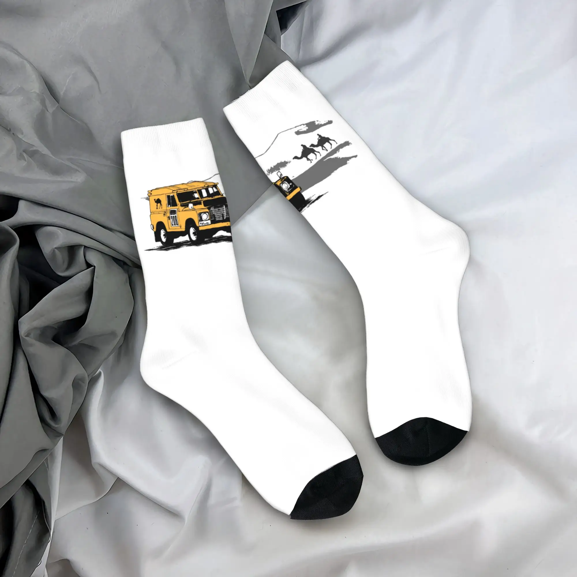 

Custom Yellow Car Desert Trophy Men's Crew Socks Unisex Cute Spring Summer Autumn Winter Dress Socks