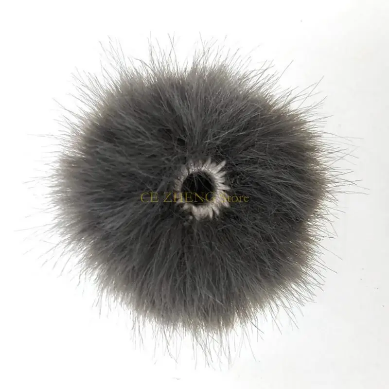 Lavalier 마이크 용 E56B 전문 풍력 화면 커버, 교체 칼라 마이크 앞 유리 머프 모피 마이크 액세서리