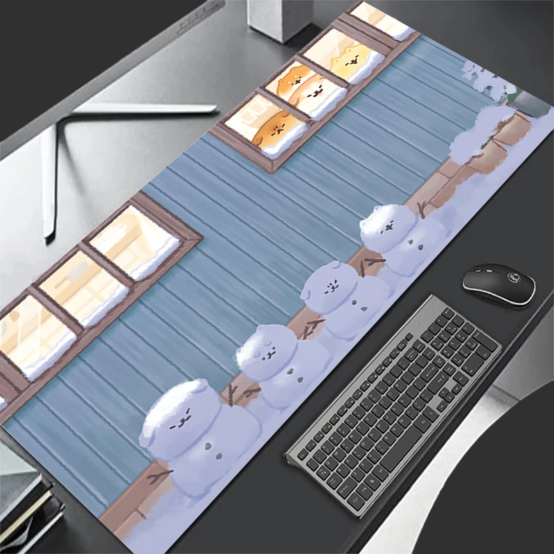 Mousepad Pattern Gaming Mats Rubber Cartoon Cute Bread Dog Mouse Pad PC Accessories Desk Mat HD Non Slip Table Mat Keyboard Pad