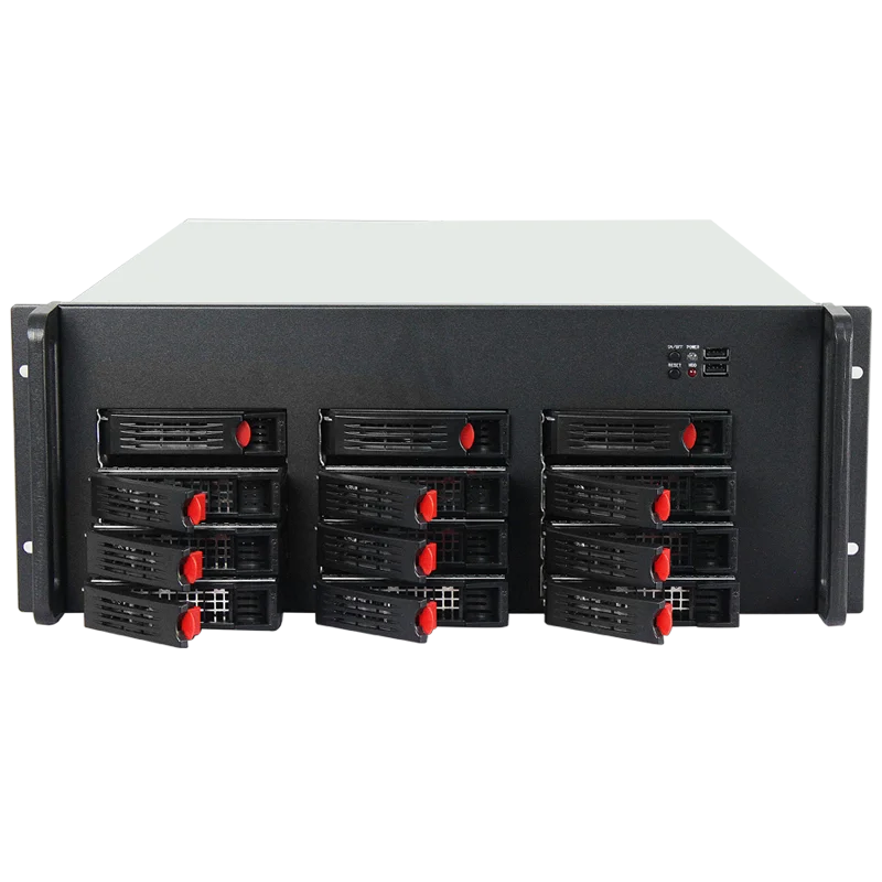 Manufacture Industrial Server Rack 4U Storage Chassis 12 Hot-swap Drive Bays For EATX ATX MB In Stock