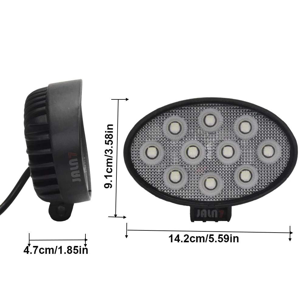 JALN7 Oval LED Floodlight Tractor 60W Work Light Versatile Heavy Duty Lamp Lorry Offroad off road use