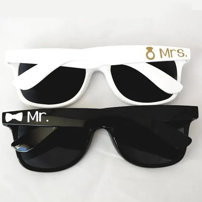 Mr Mrs sunglasses couple Summer beach pool Destination Wedding Bride Groom Just Married honeymoon Bridal Shower decoration Gift