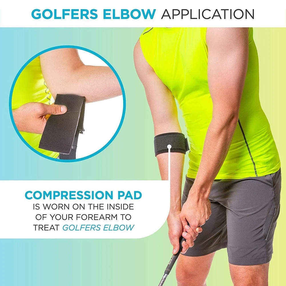 1Pcs Adjustable Tennis Elbow Support Guard Pads Golfer\'s Strap Elbow Lateral Pain Syndrome Epicondylitis Brace Cycling Running