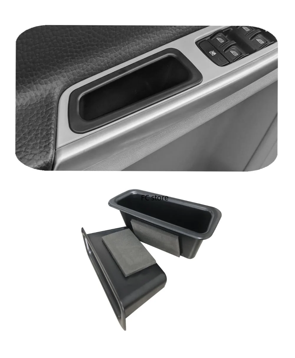 For Volvo S60 V60 2009-2018 Front Row Door Side Storage Box Armrest Phone Container Door Organizer Handle Pocket ABS