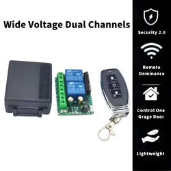 220V 2 Channel 10A Motor Forward And Reverse Telescopic Rod Wireless Remote Control Switch 433M Household Equipment Appliances