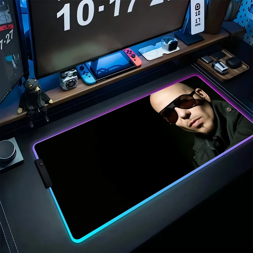 

rapper 2Pac Mousepad XXL RGB Gaming Mouse Pads HD Black Gamer Accessories Large LED