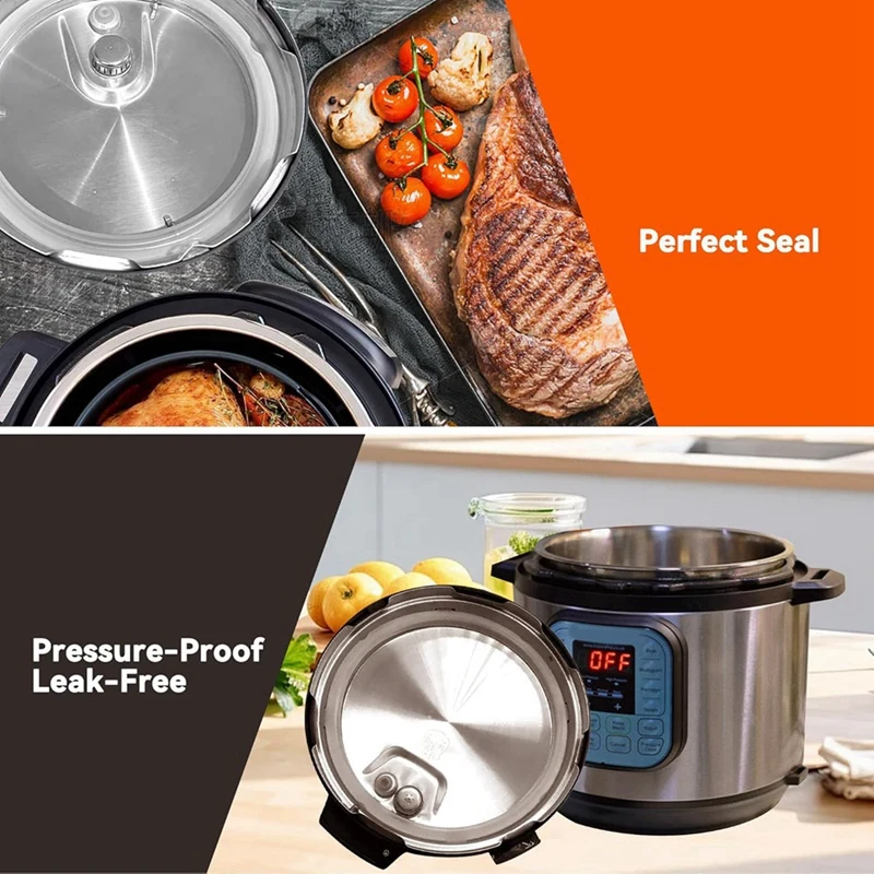 ABAE-3 Pak Cincin Penyegel Silikon untuk Pot Instan 5/6 Qt, Gasket Segel Pengganti, Cincin Penyegel Silikon Aman untuk Makanan
