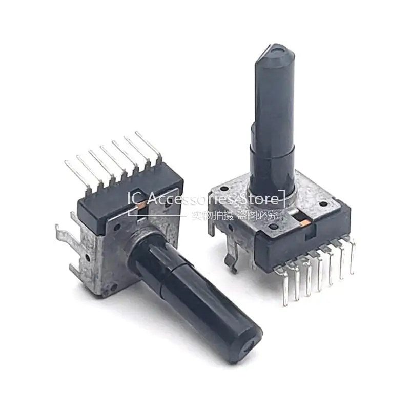 2PCS RK14 Dual B10K Power Amplifier Audio Speaker Volume Rotary Potentiometer With Midpoint 7 Pin Half Shaft 23MM