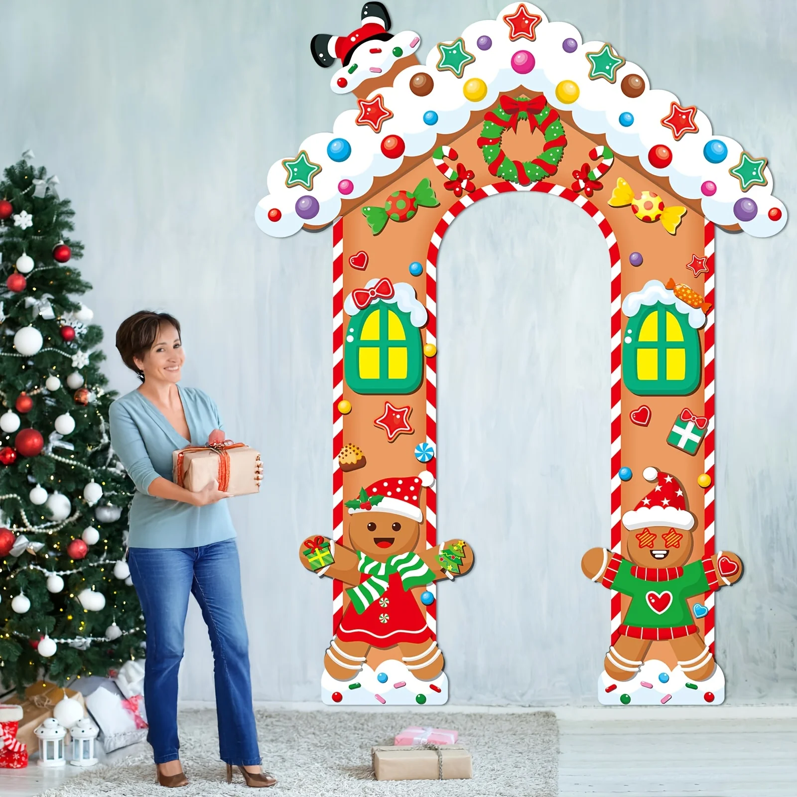 1 مجموعة عيد الميلاد صور خلفية القماش عيد ميلاد سعيد زينة عيد الميلاد للمنزل عيد الميلاد زخرفة صورة خلفية نافيداد ناتال السنة الجديدة 2026 #5