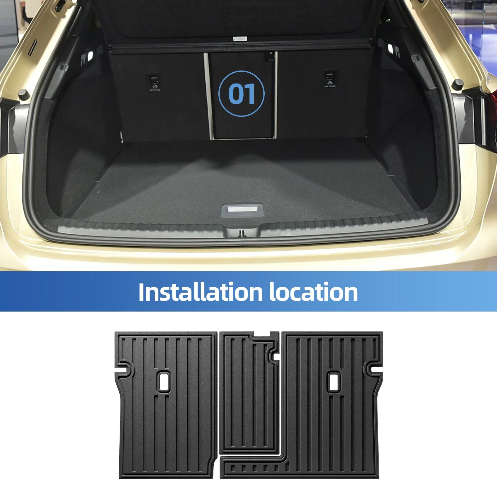 Smabee for Audi Q4 E-tron 2022-2025 2026 (Not Fit Sportback) Car Floor Mats Cargo Liner Trunk Backrest Pad TPE 3D Accessories