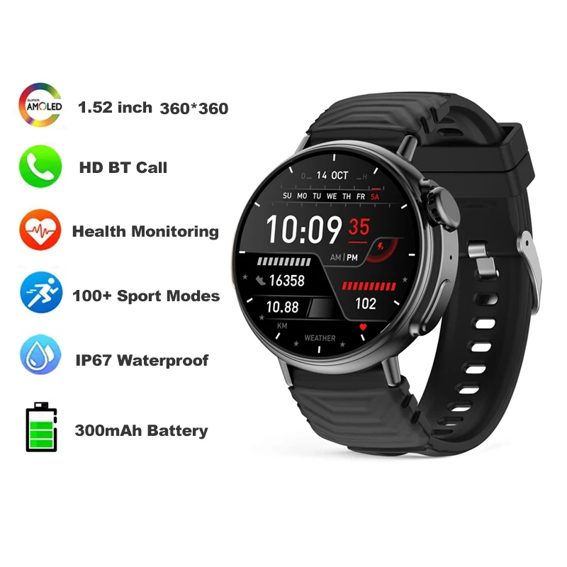 

Smart Watch Ultra for Women men,1.52'' HD display with Health Tracking, waterproof, 120+ Sport modes smartwatch for Android IOS