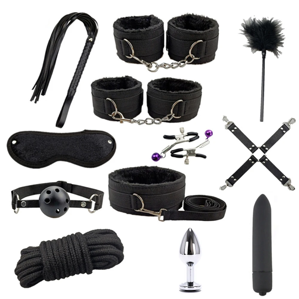 Adult SM Sex Products Women Sex Toys Bdsm Kits Bondage gear Collar Butt Plug Whip Erotic Adult Games Handcuffs for Adults Toys