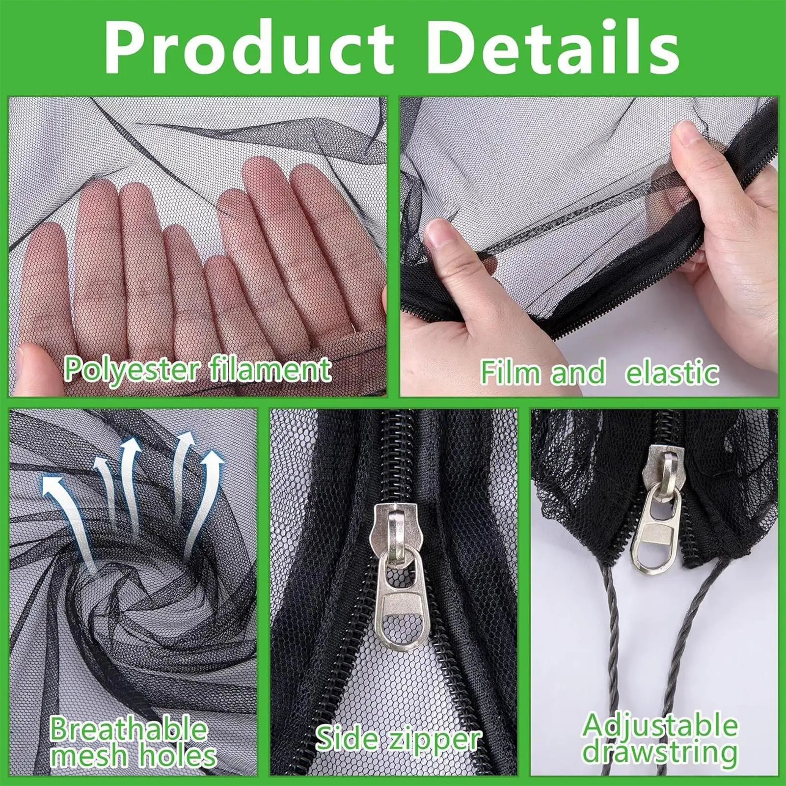 

Fruit Tree Netting Mesh Protection Barrier With Drawstring And Zipper Bird Netting For Outdoor Garden Backyard Patio Balcony