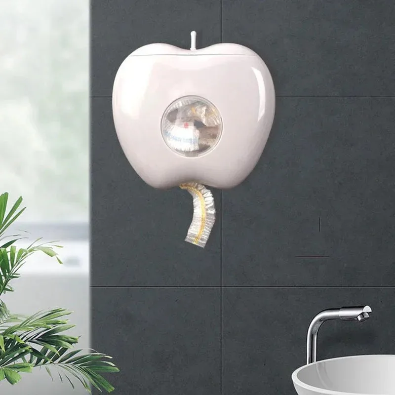 موزع حقيبة حفظ طازجة على شكل تفاحة، صندوق تخزين المطبخ المثبت على الحائط، منظم الحقائب البلاستيكية، أداة المطبخ لتوفير المساحة