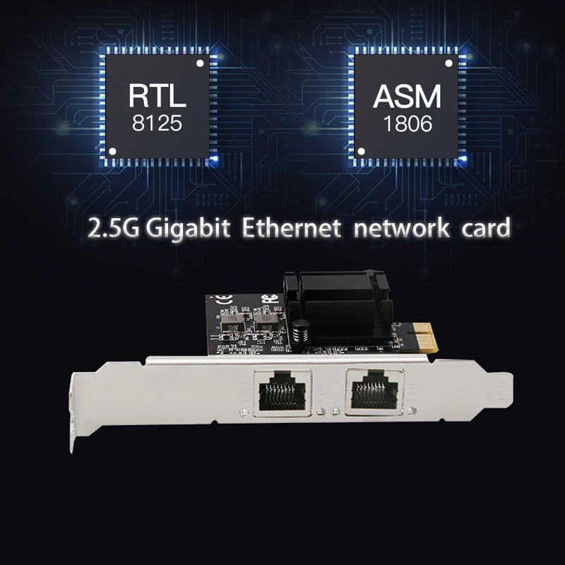 

Lan Card PCIE to Ethernet Game PCIE Card 10/100/1000 Мбит/с Гигабитная сетевая карта RJ-45 LAN-адаптер Fast Ethernet 2500 Мбит/с для ПК