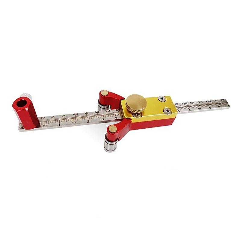 Multifunctional Scriber Line Drawing Plan Straight Line Parallel Arc Woodworking DIY Height Measuring Tool