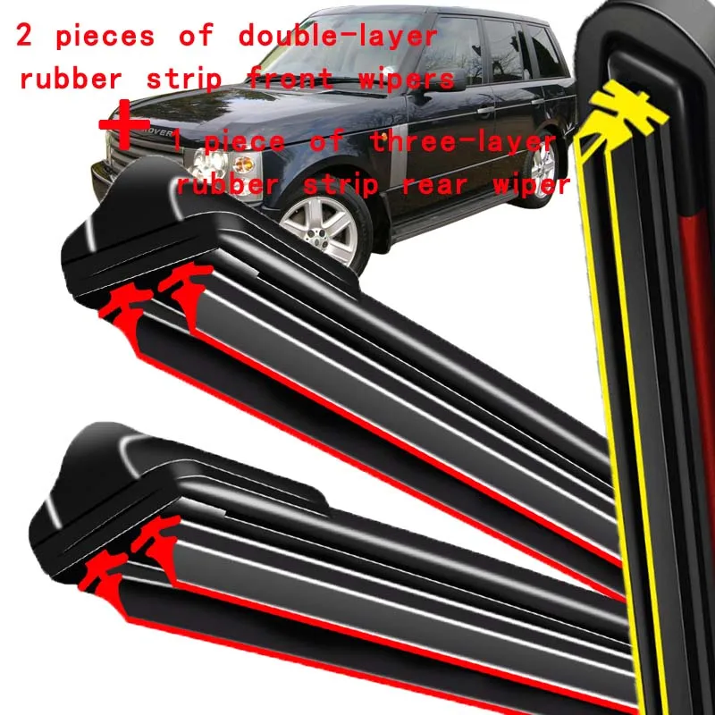 

Wiper Front & Rear Wiper Blades Set For Range Rover L322 Vogue HSE 2002 - 2012 Windshield Windscreen Window 26"+26"+16"