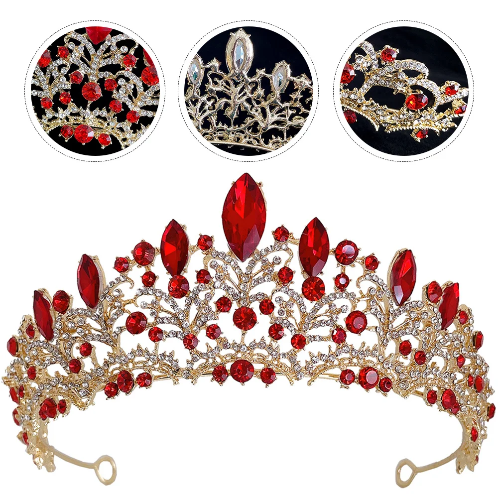 

1 Unit Elegant Bridal Tiara Rhinestone Crown for Wedding Party Headpiece Bride Hair Accessory Women Girls Headdress