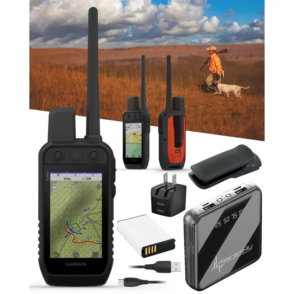 

Alpha 200 Plus Dog Tracking amp Training Handheld GPS, 3.5 Touchscreen, Track amp Train Up to 20 Dogs from 9 Miles, Preloaded T