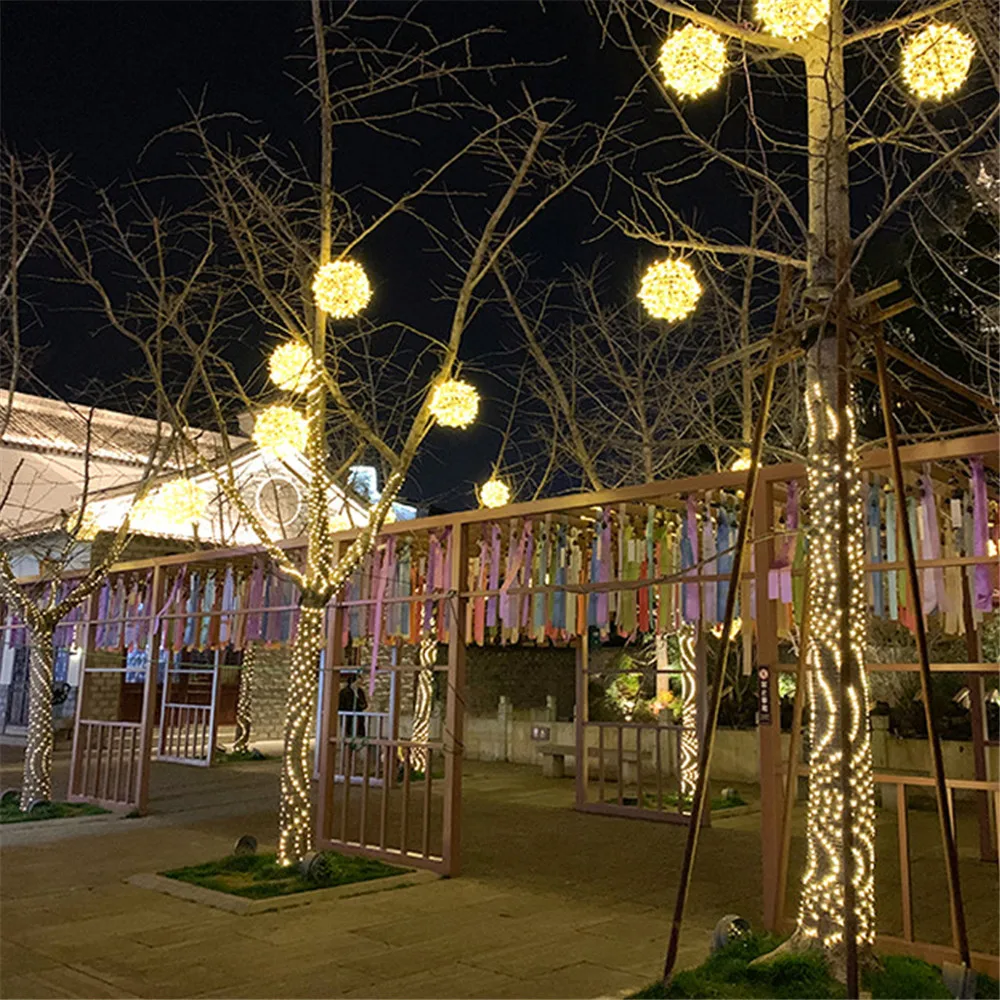 Room Decor,Christmas Decoration 2024,150M Garland,Outdoor Waterproof String Lights DIY Wedding New Year Holiday Home Decoration