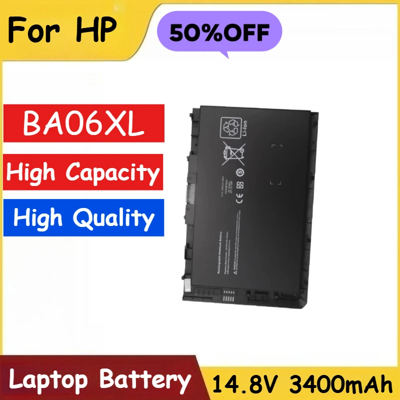 

For HP Folio 9470m 9480m BT04XL BA06XL Replacement Laptop Battery BA06XL 14.8V 50.3Wh 3400mAh