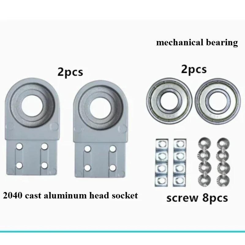 Complete Set of Conveyor Accessories, Conveyor Belt Assembly Line Rollers, Master and Slave Power Rollers, 2040CNC Aluminum Seat