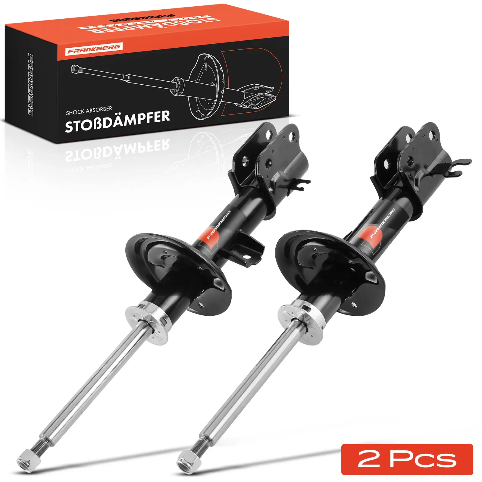 Frankberg 2x schokdemper vooras voor Chevrolet Spark M300 1.0L 1.2L 2010-2015 95032447 95032453 96682475 96071861 95032454