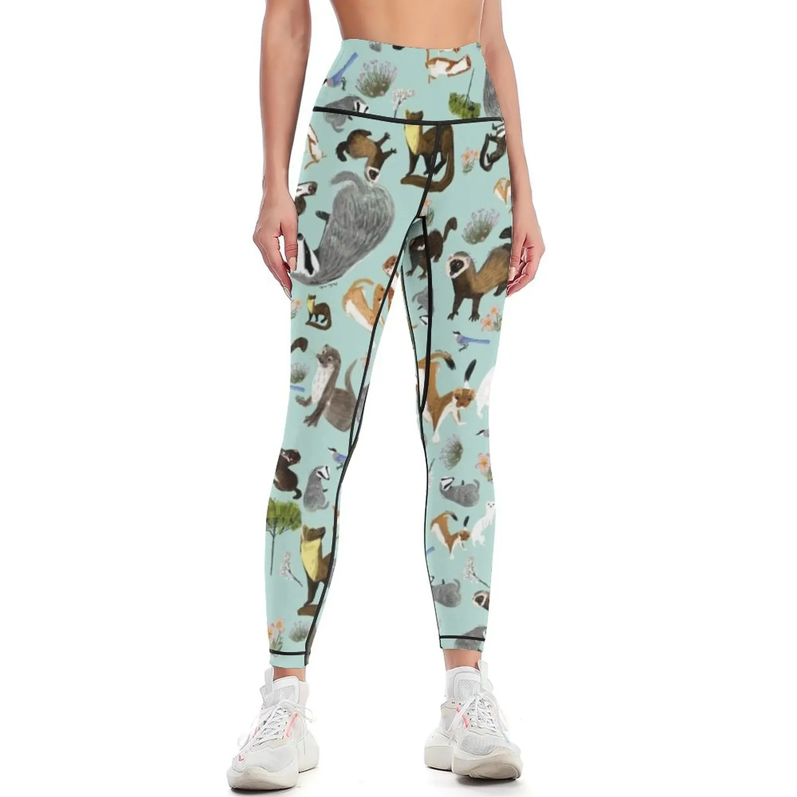 

Mustelids from Spain pattern Leggings exercise clothing for Tight fitting woman push up legging gym's sportswear Womens Leggings