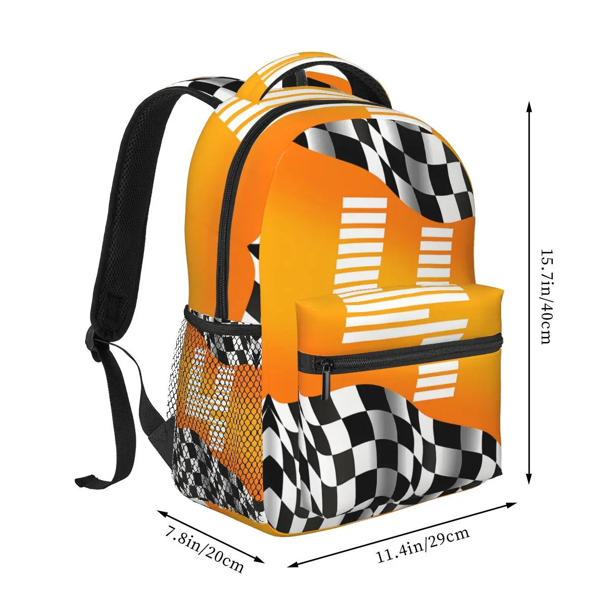 Square Cute Knapsack for Men Women Formula F1 Books Backpack Female School