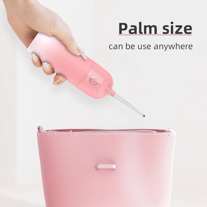 Seago Multicolor Water Flosser Portable Waterproof IPX7 USB Rechargeable Dental Water Jet 5 Nozzels 3 Modes For Teeth Cleaner