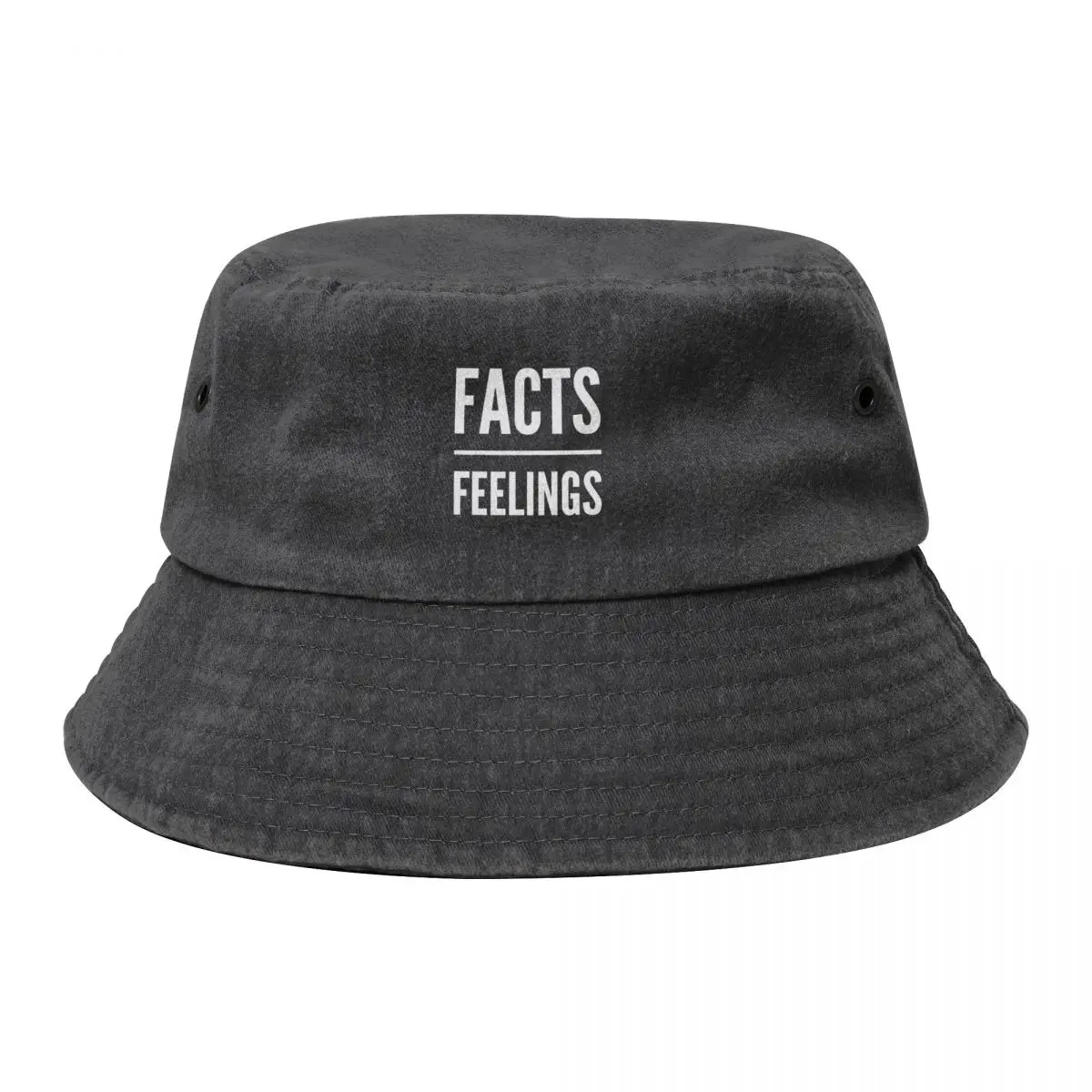 

Facts over feelings Bucket Hat black sun hat Anime western Hat Women Hats Men's