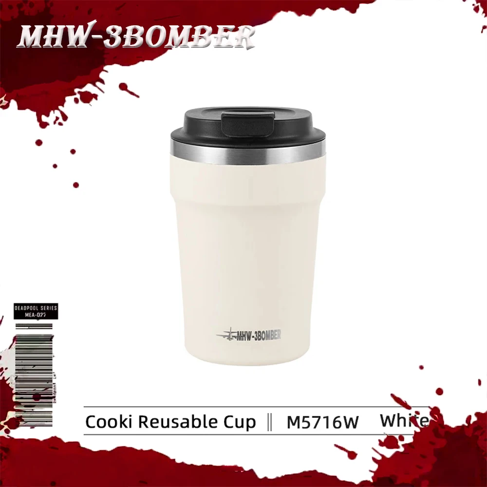 

IN Stock MHW-3BOMBER 360ML Stainless Steel Coffee Tumbler Portable Double Wall Thermal Mugs for Camping Home Coffee Accessories