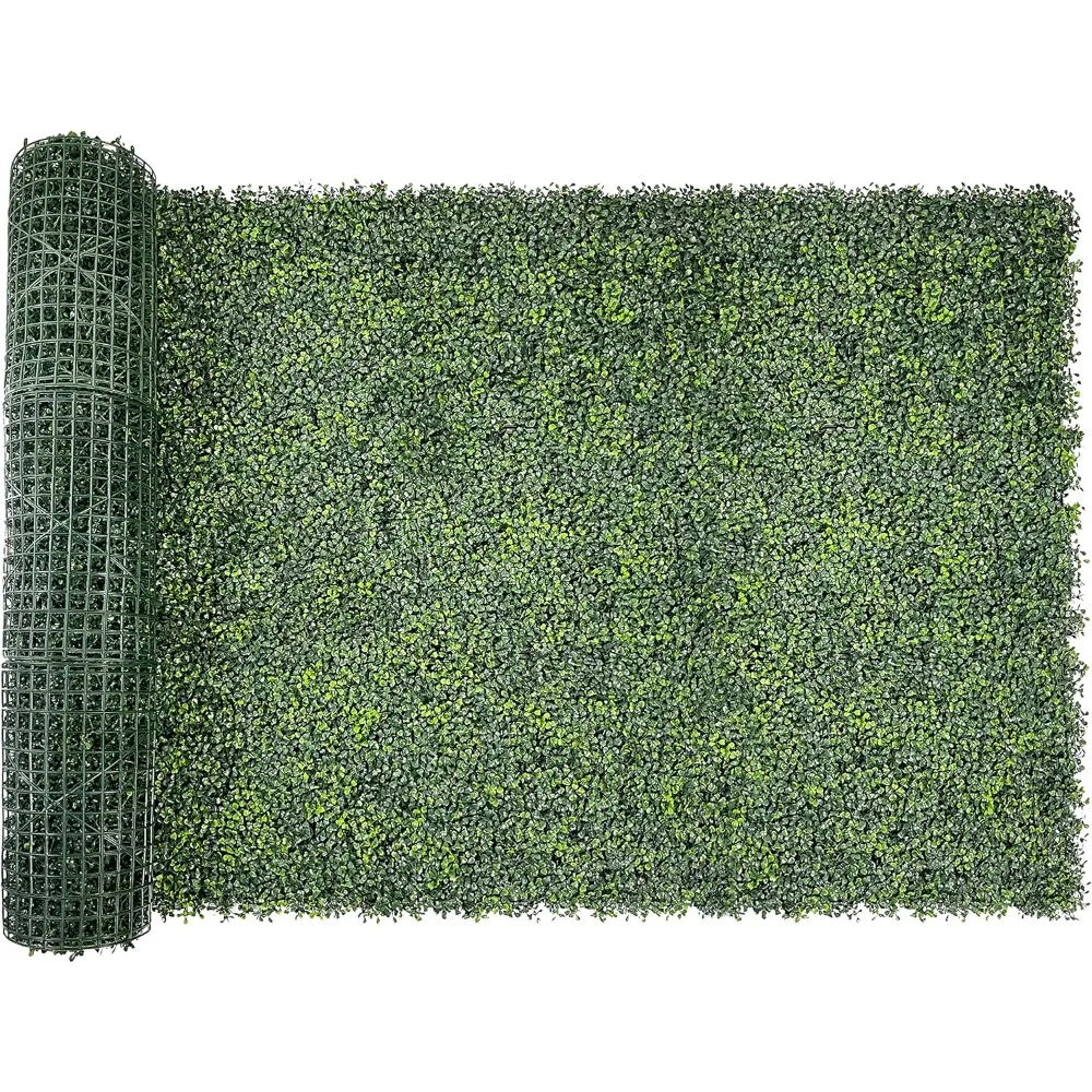 

Стеновые панели из искусственного самшита, 48x120 дюймов, устойчивые к ультрафиолетовому излучению, искусственные листья плюща, травяная стена для патио и конфиденциальности на балконе