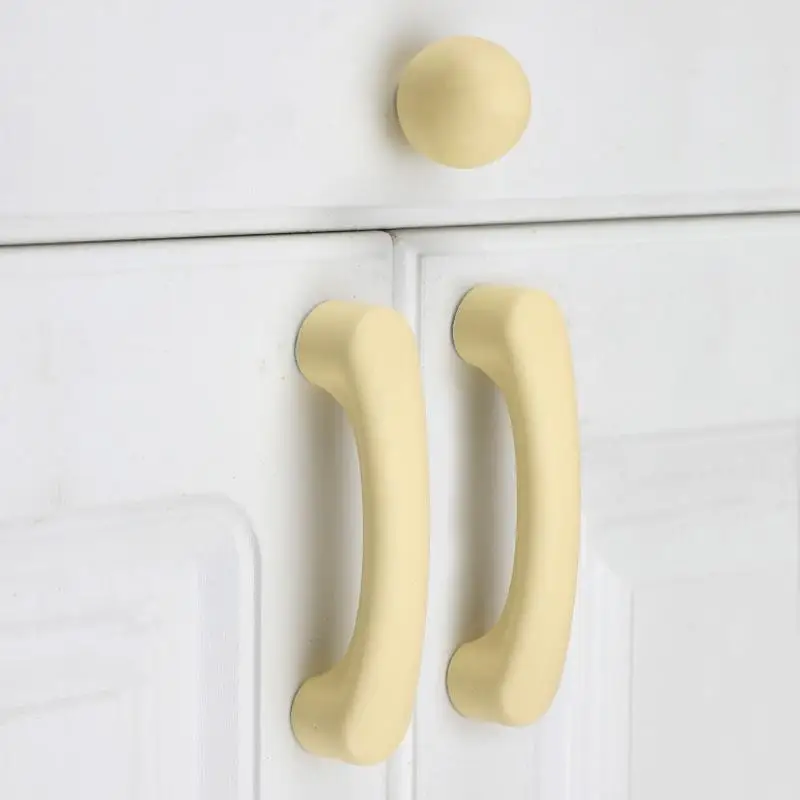 Nordic Style Ceramic Children Room Cabinet Handles Macaron Colorful Round Drawer Knobs And Pulls Children's Furniture Handles image 4