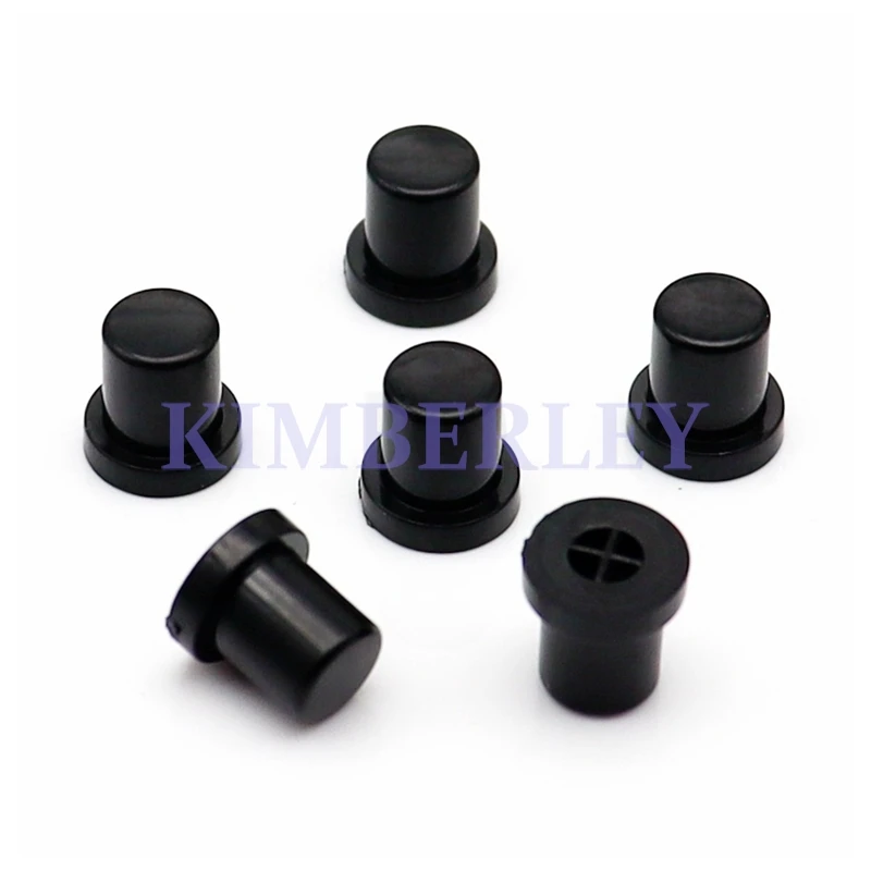 30PCS 6 X 8 Plastic Key Cap Tap Switch Cap Power Panel Cap Electronic Device Switch Cap Solid Hole Cap