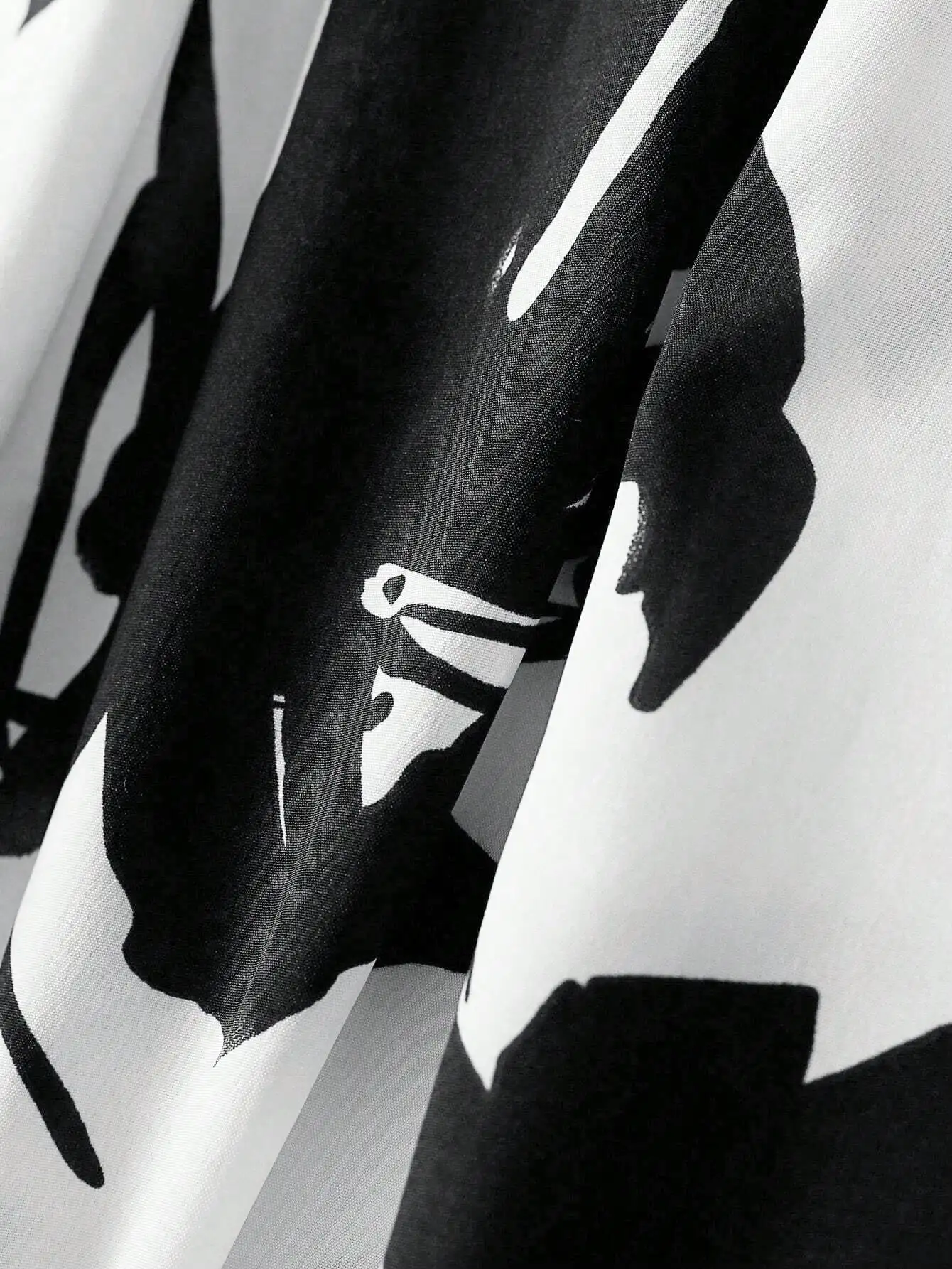 ¡2025 Recomendación caliente! Negro - y - Tinta blanca - Falda larga con estampado floral lavado. El elástico - El diseño de cintura ofrece comodidad y F