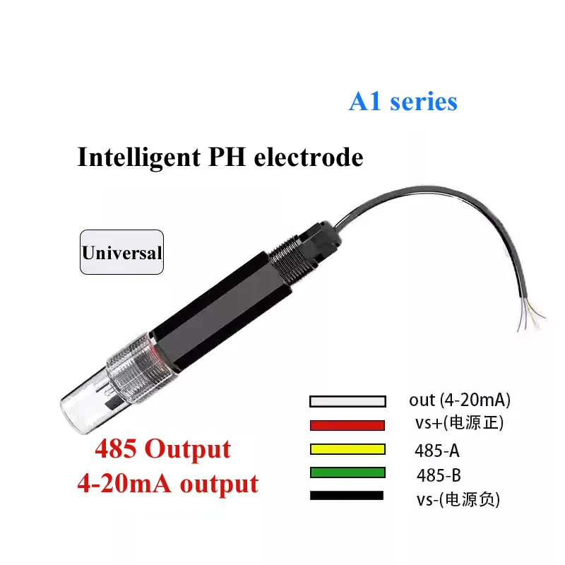 Digital PH & EC Sensor with RS485 & 4-20mA Output, Online Water Quality Monitor for Aquaculture and Industrial Use