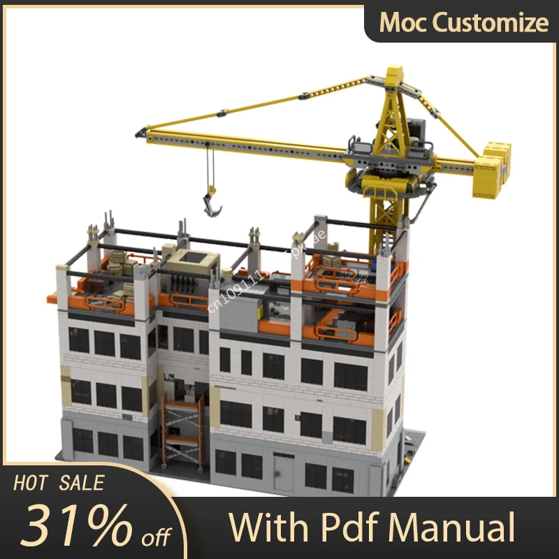 7184pcs Moc Modular Architecture Fisk Hideout Crane Street View Building Blocks Creative Assembly Bricks Toys Kid Christmas Gift