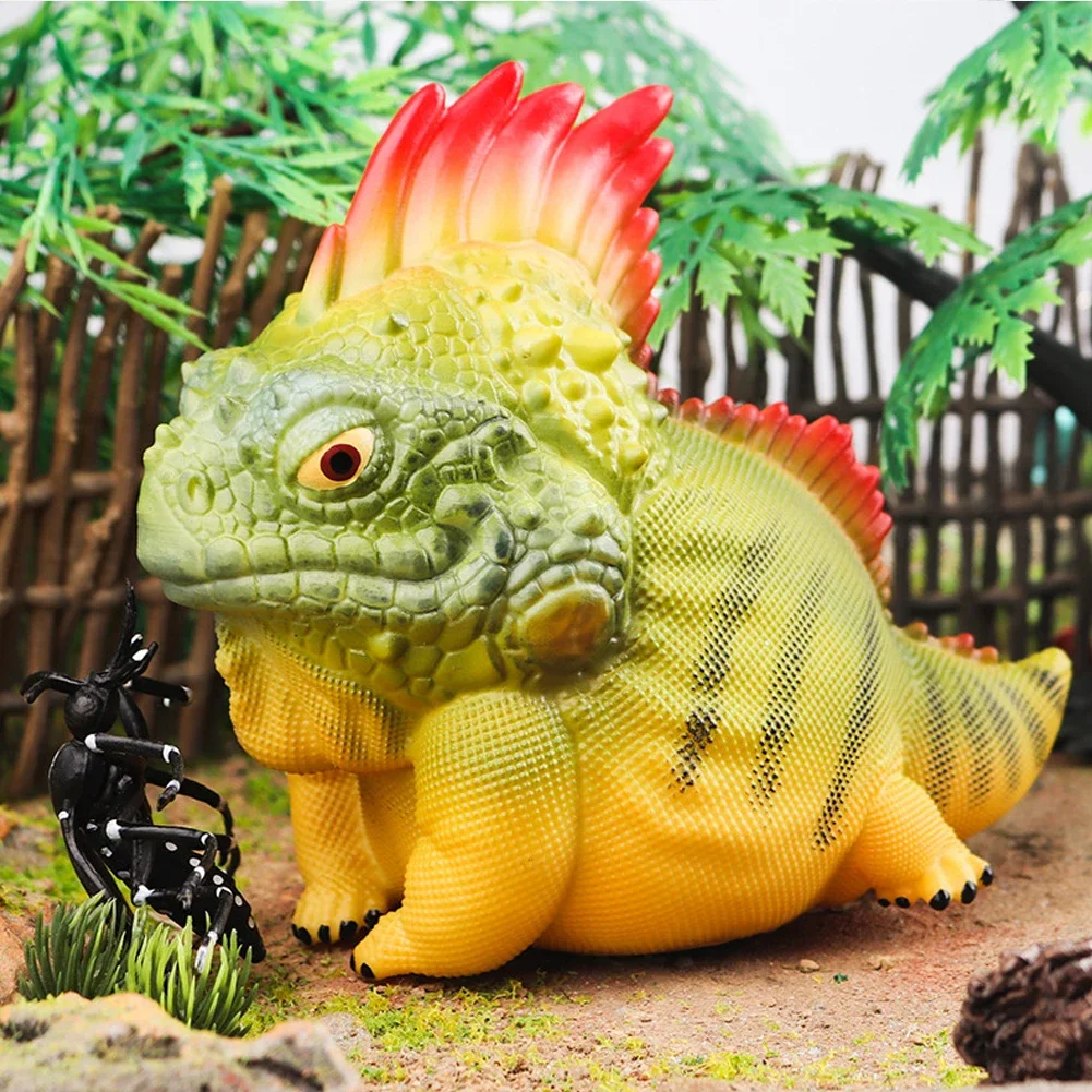 Soft Rubber Simulated Lizard Animal Model Green Iguana Bearded Dragon Marine Iguana Action Figure Education Toys for Kids Gift