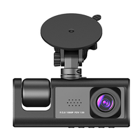 3 Channel Car DVR Camera , 1080P Dash Camera 3 Way Car Camera with IR Night Vision, Loop Recording, Parking Monitor