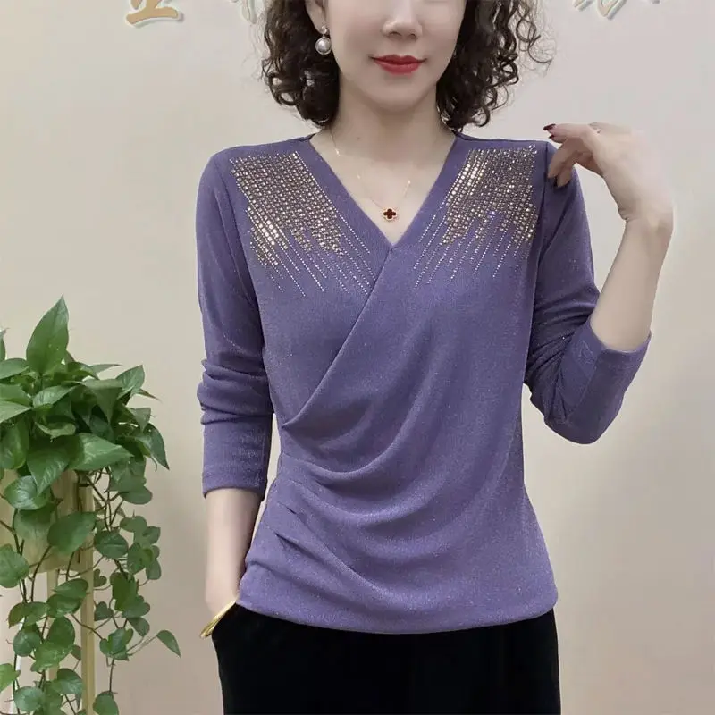 Spring Autumn New Mesh Fashion Women\'s Clothing T-Shirts Skinny Elegant Stylish All-match Korean Simplicity Trend Fashion Tops