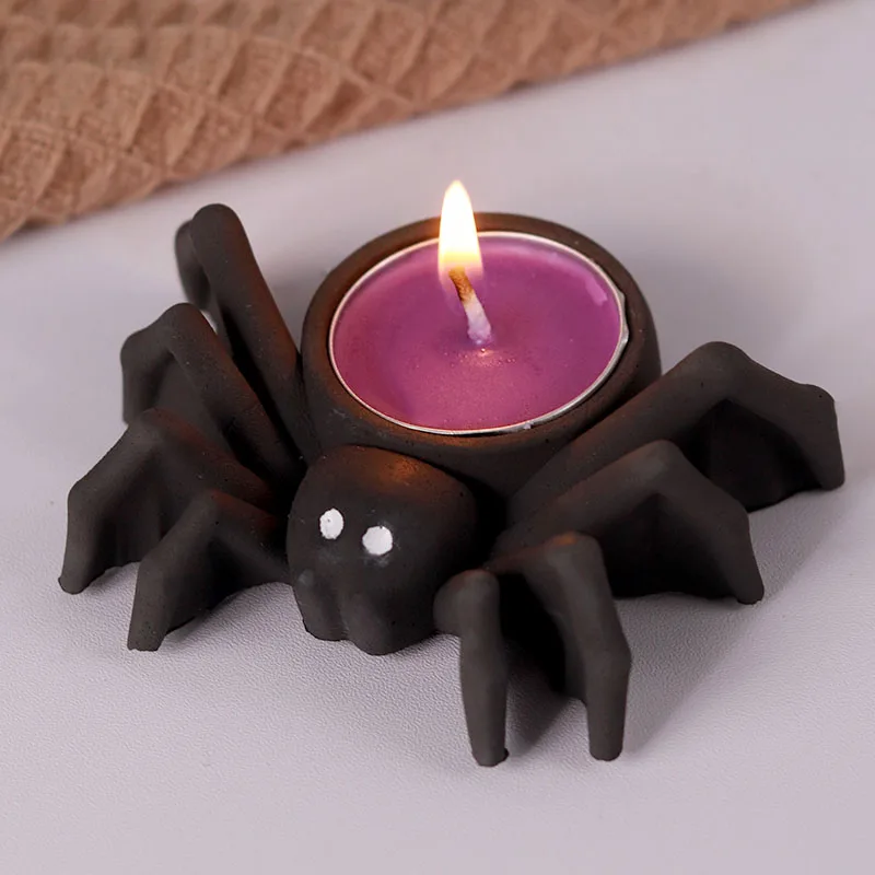 Molde de silicona para candelabros de araña, resina epoxi para Halloween, moldes para portavelas, Serie de animales, decoración del hogar