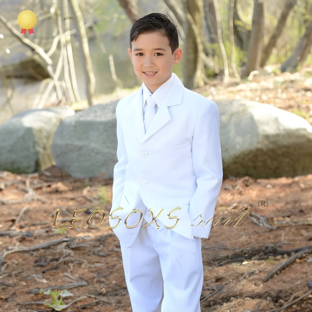 Boys fashionable 2-button suit 3-piece set (jacket + vest + trousers) wedding event birthday dress, boys 2~16 years old