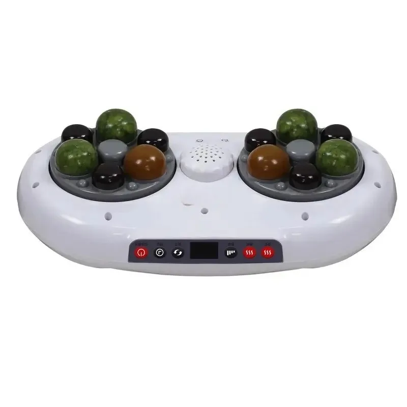 Electric moxibustion  heating body waist abdominal massage with double jade roller abdominal massager