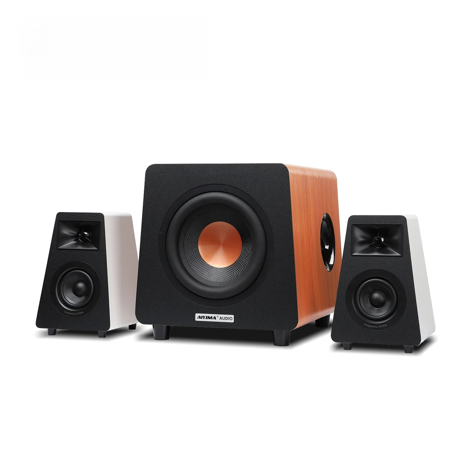 2.1 Channel Bluetooth Speaker + 800X Subwoofer Hifi Home Sound Theater Wood Speakers Combination DIY Bookshelf Speakers