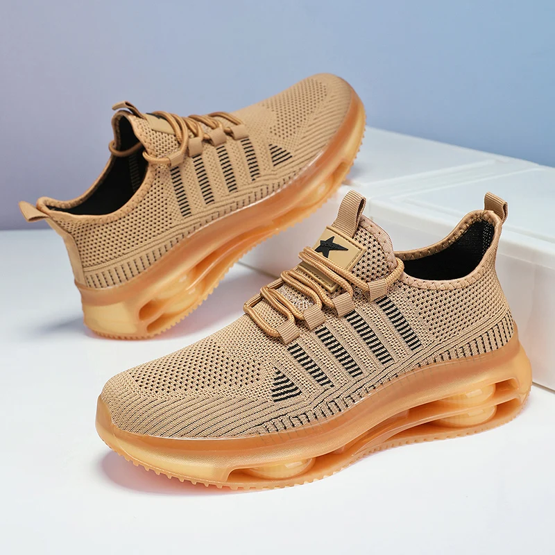 

YRZL Comfortable Men Sneakers Breathable Mesh Running Shoes Lightweight Walking Non Slip Casual Sports Shoes for Men Gym Shoes