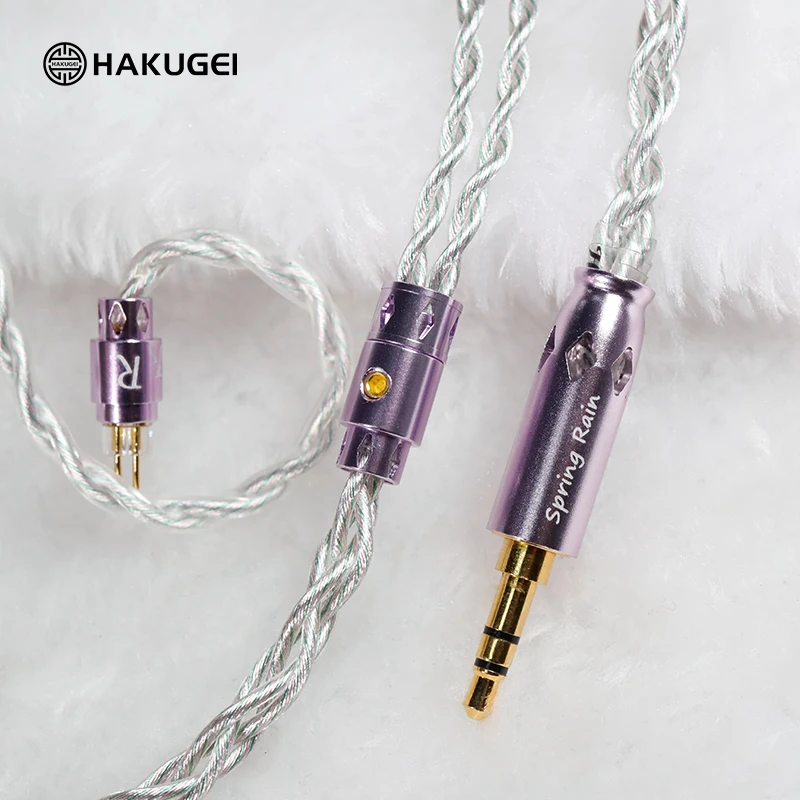 hakugei Chunyu 2.5/3.5/4.4diy silver-plated & single crystal copper & silver-copper alloy headset line rade earphone cable hifi