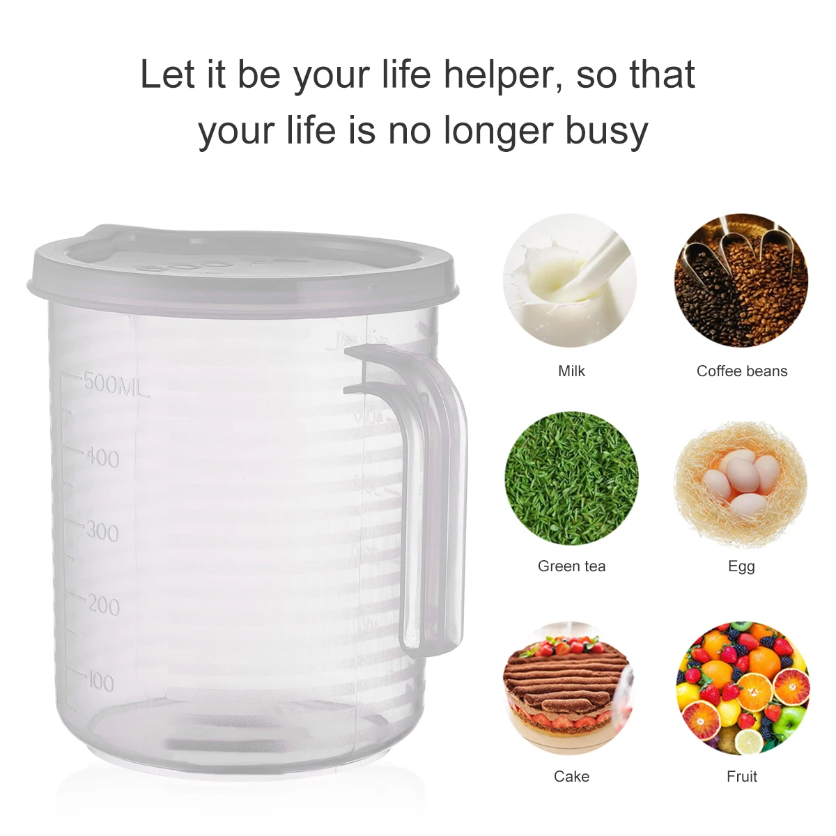 

Measuring Cup with Lid Small Cups for Liquids Measurement Clear Disposable Laundry Jar Mixing