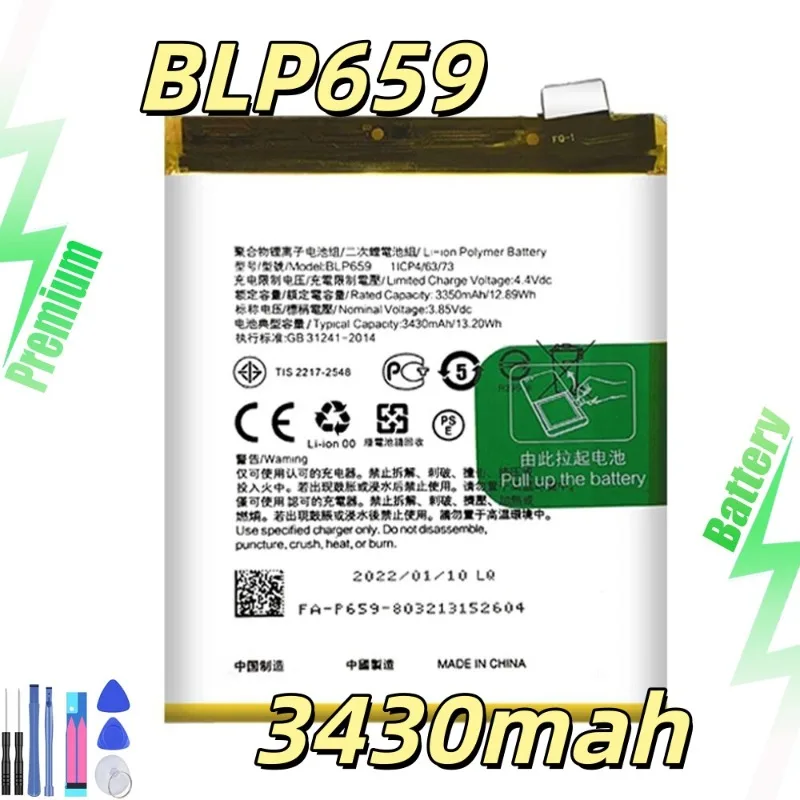 Replacement battery BLP659 For R15 Pro Li-ion Mobile phone battery new 3430mAh