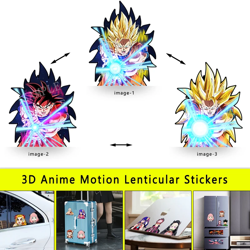 Dragon Ball Goku Super 2 Super 3 Anime Motion Car Sticker Waterproof Decals for Laptop,Refrigerator,Suitcase,Etc Toy Gift